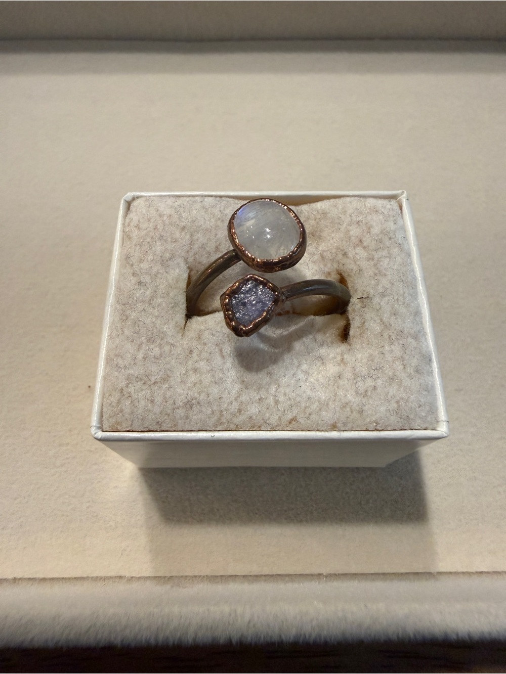 Raw stone ring size 10